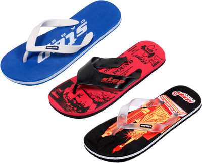 

Indistar Flip Flops, Red:printed red::plain blue