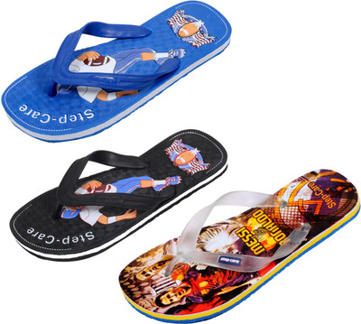 

Indistar Flip Flops, Yellow printed:black::blue