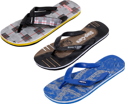 

Indistar Flip Flops, Printed blue:white check::brown