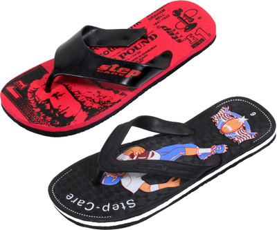 

Indistar Flip Flops, Printed red::black