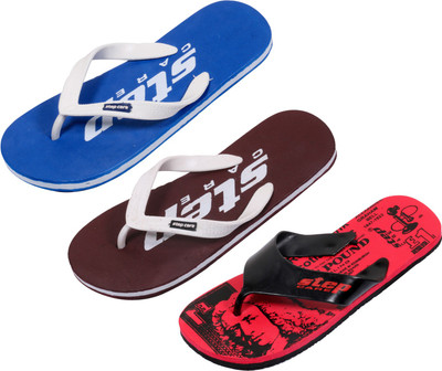 

Indistar Flip Flops, Printed red:plain blue::brown step