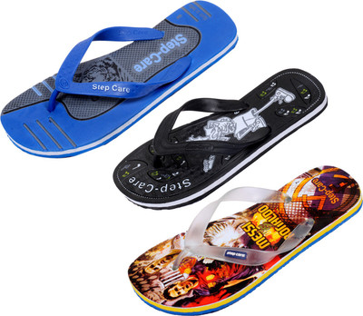 

Indistar Flip Flops, Yellow printed:blue/grey::black