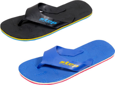 

Indistar Flip Flops, Black step::blue step