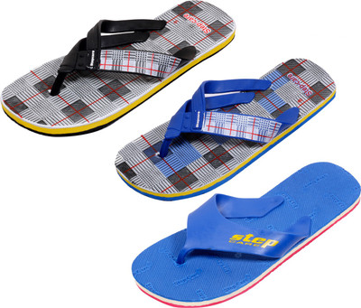 

Indistar Flip Flops, Blue step:blue check::white check