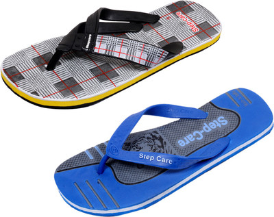 

Indistar Flip Flops, White check::blue/grey