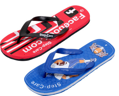

Indistar Flip Flops, Printed red::blue