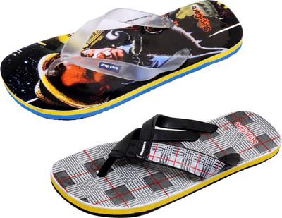 

Indistar Flip Flops, Printed black::white check