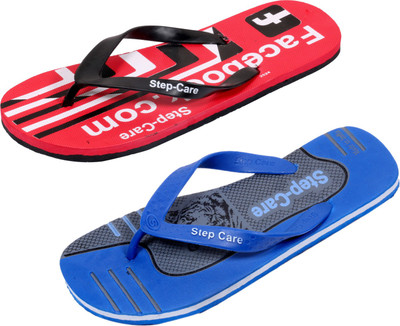 

Indistar Flip Flops, Printed red::blue/grey