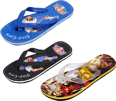 

Indistar Flip Flops, Printed yellow:black::blue
