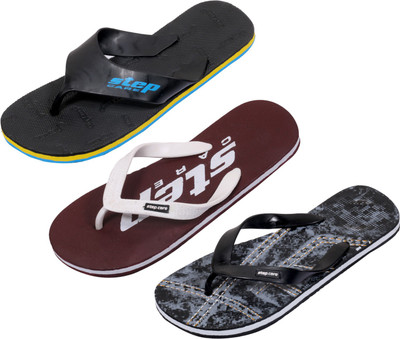 

Indistar Flip Flops, Printed black:brown step::black step