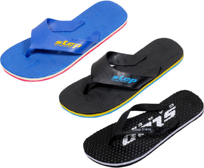 

Indistar Flip Flops, Black:black step::blue step
