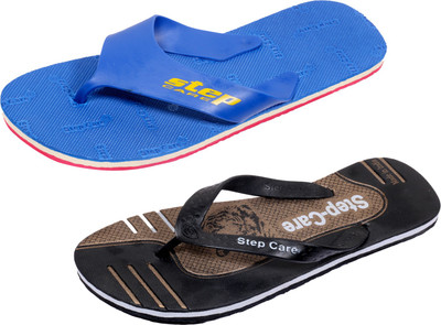 

Indistar Flip Flops, Blue step::brown
