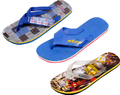 

Indistar Flip Flops, Printed yellow:blue step::blue check