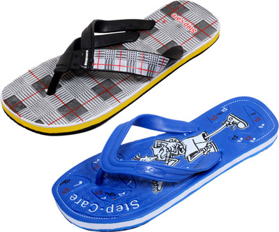 

Indistar Flip Flops, White check::blue