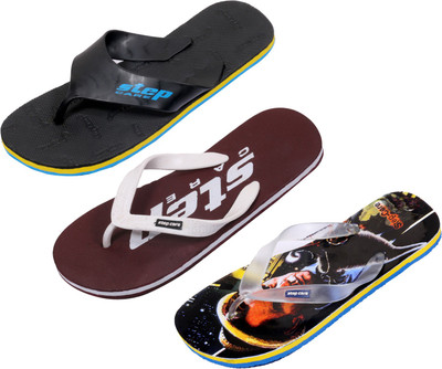 

Indistar Flip Flops, Printed black:brown step::black step
