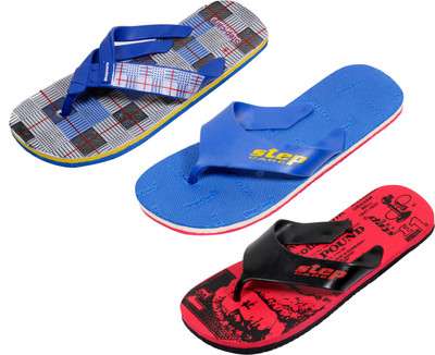

Indistar Flip Flops, Printed red:blue step::blue check