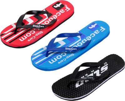 

Indistar Flip Flops, Black:fb blue::printed red