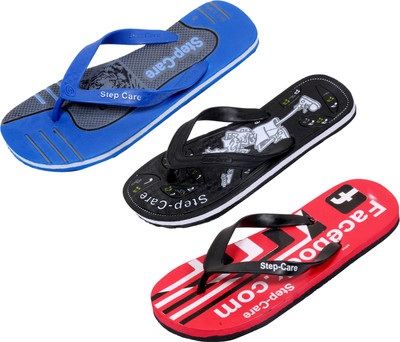 

Indistar Flip Flops, Printed red:blue/grey::black