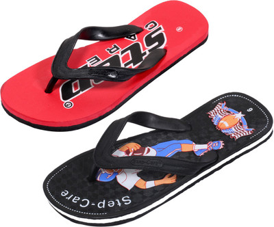 

Indistar Flip Flops, Red::black