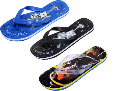 

Indistar Flip Flops, Printed black:black::blue