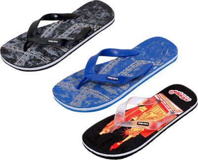 

Indistar Flip Flops, Red:printed blue::printed black