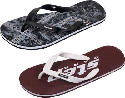 

Indistar Flip Flops, Printed black::brown step