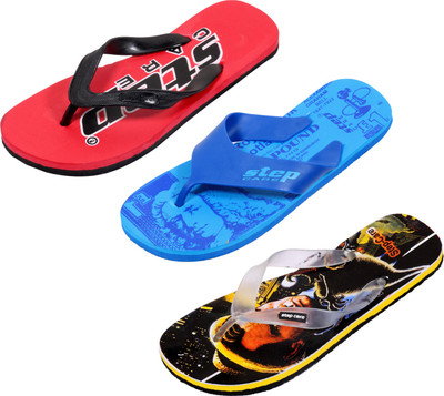 

Indistar Flip Flops, Printed blk:red::printed blue