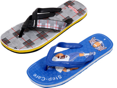 

Indistar Flip Flops, White check::blue