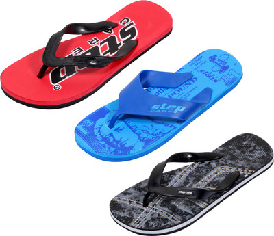 

Indistar Flip Flops, Printed black:red::printed blue