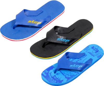

Indistar Flip Flops, Printed blue:black step::blue step