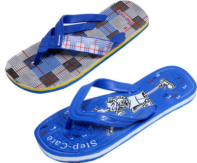 

Indistar Flip Flops, Blue check::blue