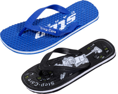 

Indistar Flip Flops, Dotted blue::black