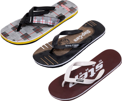 Indistar Flip Flops, Brown step:white check::brown