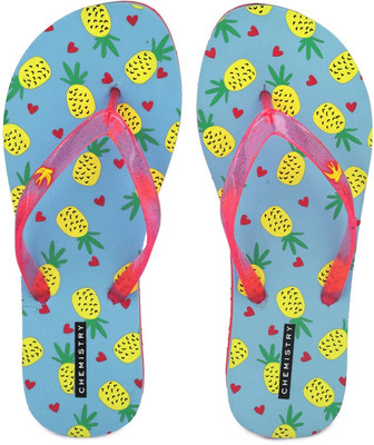 

Chemistry Printed Flip Flops, Blue