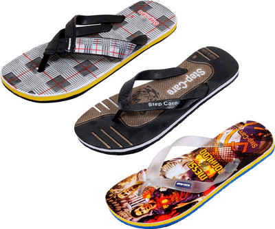 

Indistar Flip Flops, Yellow printed:white check::brown