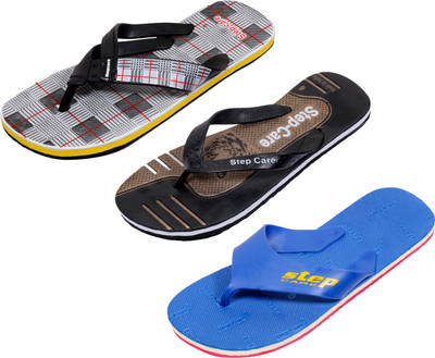 

Indistar Flip Flops, Blue step:white check::brown