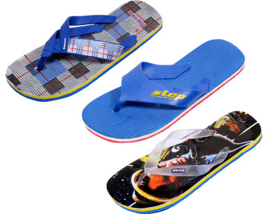 

Indistar Flip Flops, Printed black:blue step::blue check
