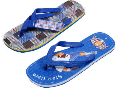 

Indistar Flip Flops, Blue check::blue