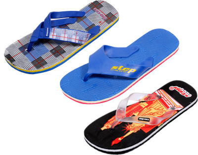 

Indistar Flip Flops, Red:blue step::blue check
