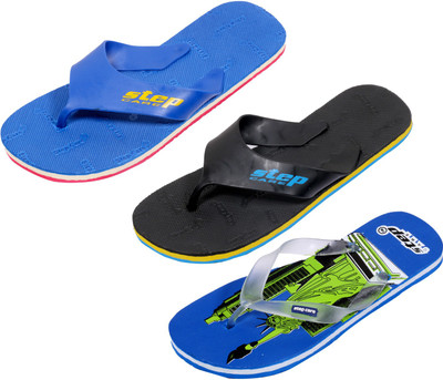 

Indistar Flip Flops, Printed blk:black step::blue step