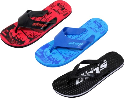 

Indistar Flip Flops, Black:printed blue::printed red