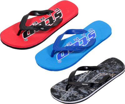 

Indistar Flip Flops, Printed black:blue::red