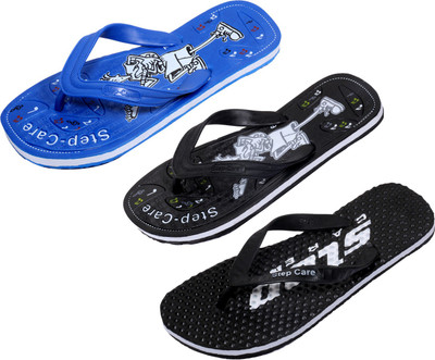 

Indistar Flip Flops, Black:black::blue
