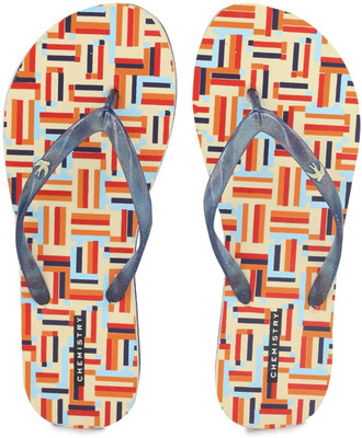 

Chemistry Printed Flip Flops, Orange