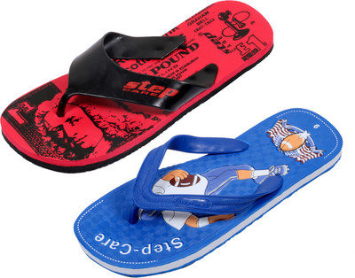 

Indistar Flip Flops, Printed red::blue