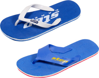 

Indistar Flip Flops, Plain blue::blue step