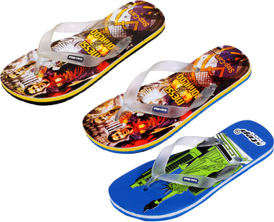 

Indistar Flip Flops, Ifel blue:yellow printed::printed yellow
