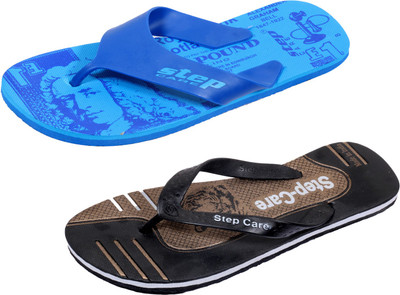 

Indistar Flip Flops, Printed blue::brown