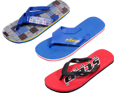 

Indistar Flip Flops, Printed blue:blue step::blue check