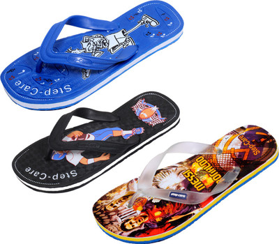

Indistar Flip Flops, Yellow printed:blue::black